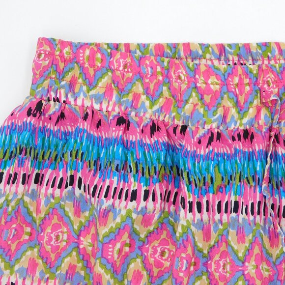 Tolani Boho Print Silk Shorts | Colorful | Medallion | Elastic Waist | EUC | Lrg - Picture 3 of 9